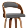 Alicia Walnut Bar Stool Grey