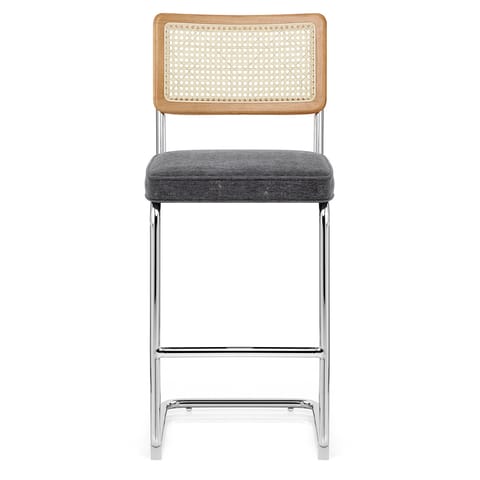 Clara Bar Stool Charcoal Fabric