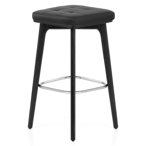 Malmo Black & Chrome Stool