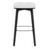 Malmo Black & Chrome Stool White