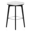 Malmo Black & Chrome Stool White