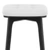 Malmo Black & Chrome Stool White