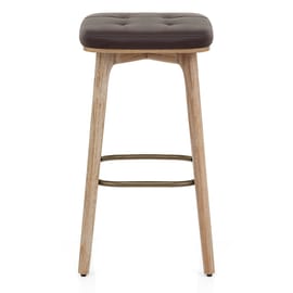 Malmo Oak & Copper Stool Brown