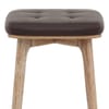 Malmo Oak & Copper Stool Brown