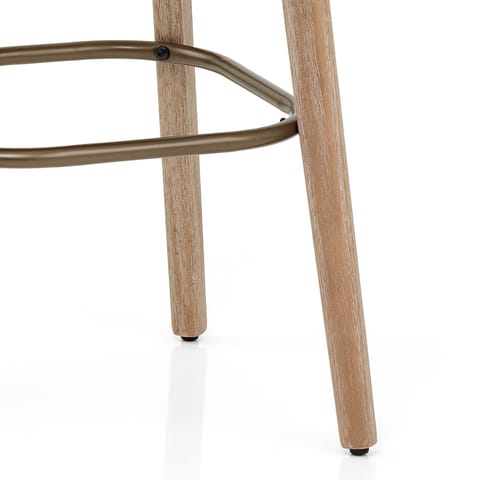 Malmo Oak & Copper Stool Brown