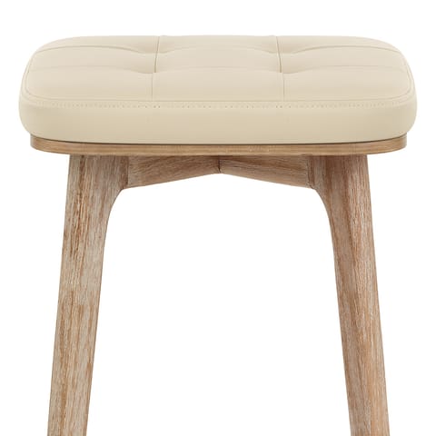 Malmo Oak & Copper Stool Cream