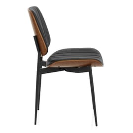 Lara Dining Chair Black & Walnut