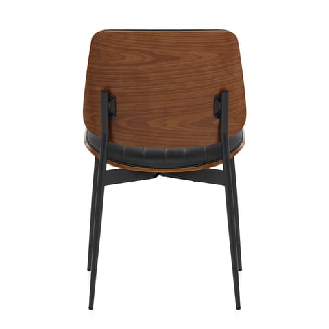 Lara Dining Chair Black & Walnut
