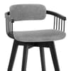 Electra Bar Stool Grey Fabric