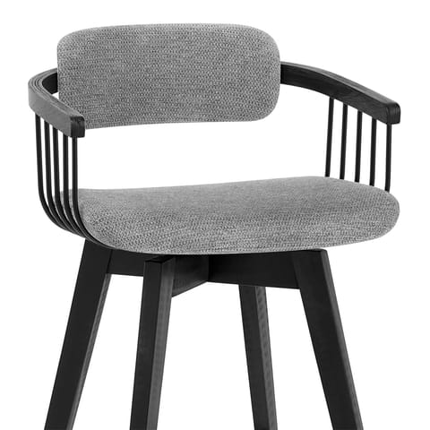 Electra Bar Stool Grey Fabric