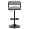 Alexa Bar Stool Grey Fabric