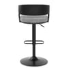 Alexa Bar Stool Grey Fabric