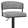 Alexa Bar Stool Grey Fabric