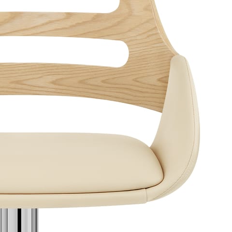 Trio Stool Oak & Cream