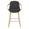 Atom Stool Oak & Black