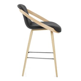 Atom Stool Oak & Black