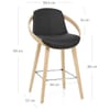 Atom Stool Oak & Black