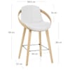 Atom Stool Oak & White