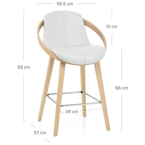 Atom Stool Oak & White