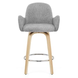 Romeo Bar Stool Light Grey Boucle