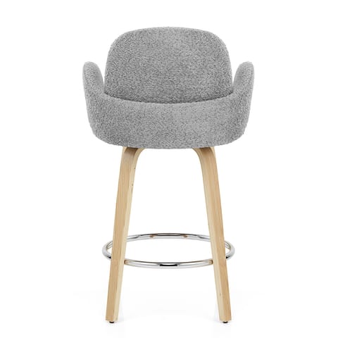 Romeo Bar Stool Light Grey Boucle