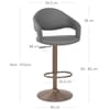 Washington Bar Stool Dark Grey