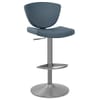 Pearl Real Leather Stool Blue