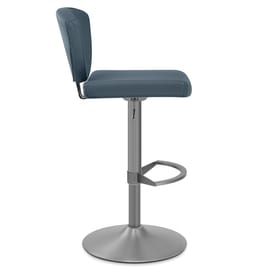 Pearl Real Leather Stool Blue