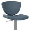 Pearl Real Leather Stool Blue