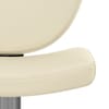 Pearl Real Leather Stool Cream