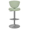 Pearl Real Leather Stool Green