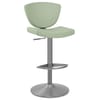 Pearl Real Leather Stool Green
