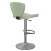 Pearl Real Leather Stool Green