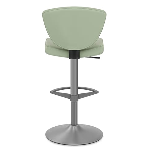 Pearl Real Leather Stool Green
