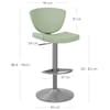 Pearl Real Leather Stool Green