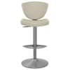 Pearl Real Leather Stool Taupe