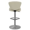 Pearl Real Leather Stool Taupe
