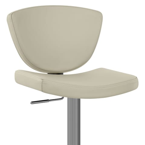 Pearl Real Leather Stool Taupe