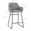 Gabrielle Bar Stool Grey