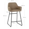 Gabrielle Bar Stool Antique Brown