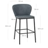 Odette Bar Stool Antique Blue