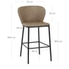 Odette Bar Stool Antique Brown