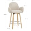 Romeo Bar Stool Cream Boucle