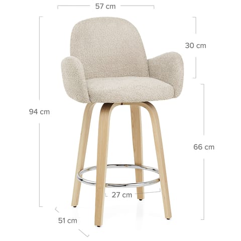 Romeo Bar Stool Cream Boucle