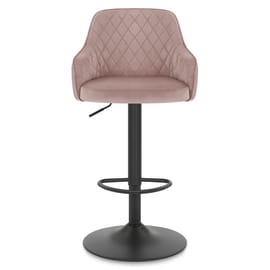 Perth Bar Stool Pink Velvet