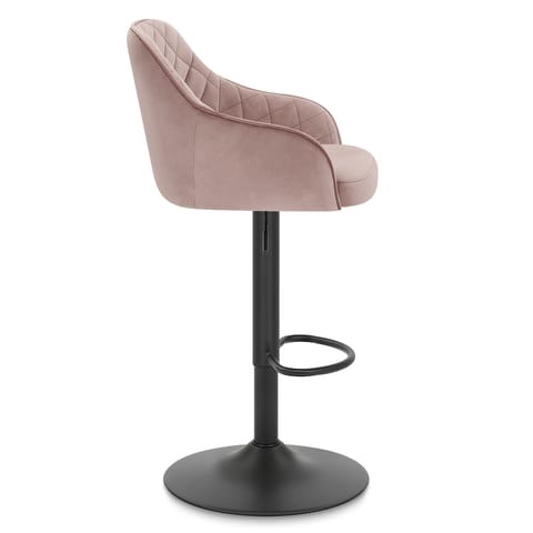 Perth Bar Stool Pink Velvet