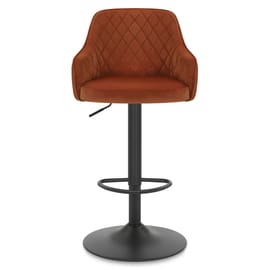Perth Bar Stool Rust Velvet