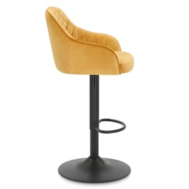 Perth Bar Stool Yellow Velvet
