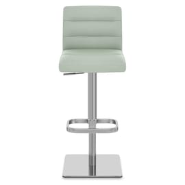 Lush Real Leather Brushed Stool Green