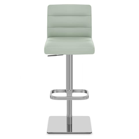 Lush Real Leather Brushed Stool Green